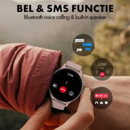 Denver Smartwatch - Android iOS - Volledige Belfunctie - Sporthorloge - Hartslagmeter - Saturatiemeter - Slaapmonitor - SWC338RO — thumbnail 2