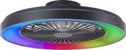 Brilliant Mazzaro - Plafondventilator - LED 48W - 3000K-6500K - 58cm - Dimbaar - Zwart — thumbnail 3