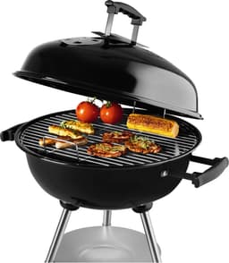 Houtskoolbarbecue - Kogelbarbecue - Ronde Barbecue - Op Wielen - BBQ - 45 x 83 centimeter - Metaal - Zwart — thumbnail 2