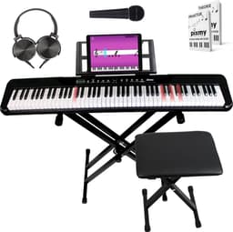 PIXMY - Keyboard - MP188 COMPLEET - Keyboard Piano - APP 88Keys - Voor Jong En Oud - Lichtgevende Toetsen - Digitale Piano - MP188(C) — thumbnail 1