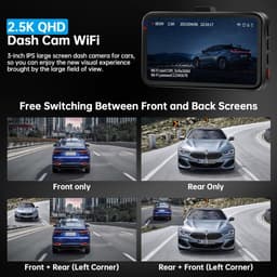 Dual Dashcam - Dashcam Voor en Achter - Auto Camera Dashcam - Dashcam Auto - Dual Dashcam voor Auto — thumbnail 2