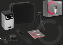 Overmax Multipic 8.1 Tragbarer 4K Beamer - kabellos mit Android 9.0 - Auto-Fokus und Keystone-Korrektur - 2,5 Stunden Akku - 5000 Lumen Helligkeit - Dual-Band WiFi und Bluetooth 5.0 - ideal für Heimkino und Outdoor — thumbnail 2