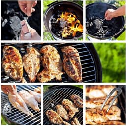 Houtskoolbarbecue - Kogelbarbecue - BBQ -45 x 83 centimeter - Ronde Barbecue - Barbecue op Wielen - Zwart - Metaal — thumbnail 3