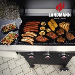 GasBBQ Landmann Trexon PTS 3.1 Zwart - 4 branders - Inclusief gasslang - Gas bbq barbecue — thumbnail 2