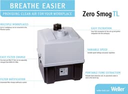 Weller Zero Smog TL Kit 1 FN soldeerrookafzuiger 230 V 120 W 190 m³/h — thumbnail 2