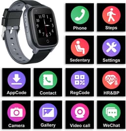 GPS Horloge Senior Health - persoonlijk alarm - alarm horloge ouderen - valdetectie - SOS alarm - Live tracking - medicatie herinnering - (video)bellen - hartslag & bloeddruk - SpO2 - alzheimer - dementie - geen abonnement — thumbnail 2