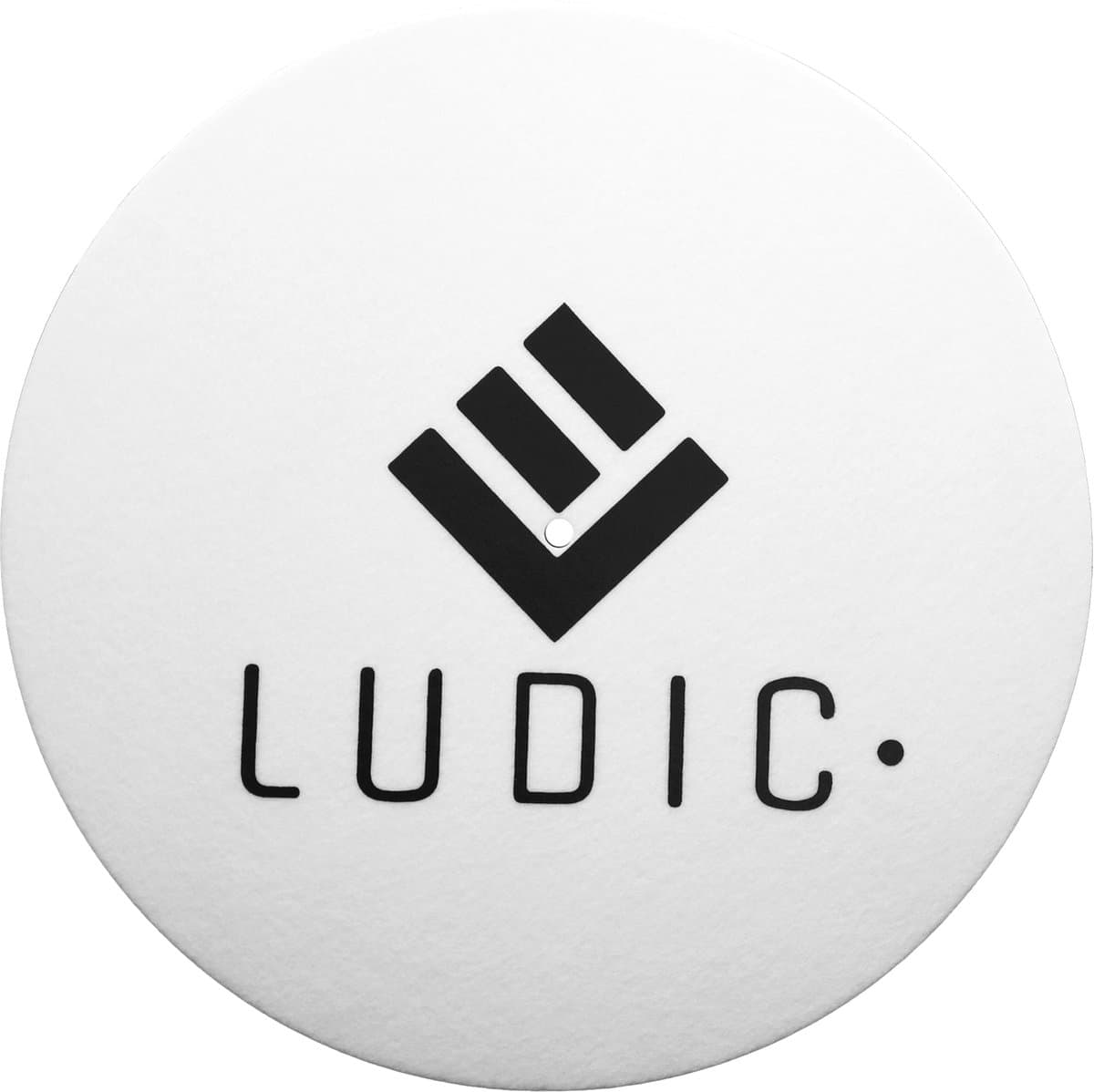 Ludic Anti-static Logo Felt slipmat White NOstatic LP Mat — afbeelding 1