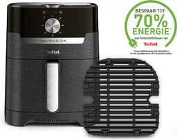 Tefal Easy Fry & Grill EY5018 - 2-in-1 Airfryer & Grill 4.2L - 1550W - Gegoten Aluminium Grillrooster - 70% Energiebesparing - Voor 4 Personen — thumbnail 3