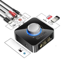 Levabe - Multi Connect Bluetooth Receiver & Transmitter - LCD scherm - Auto - TV - Bluetooth Transmitter - 2 in 1 Zender en Ontvanger - Audio Adapter - 3.5mm AUX/RCA/Optisch/Coax/usb/TF/SD — thumbnail 1
