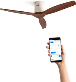 CREATE - Plafondventilator 40W silent Ø132 cm - Met Wifi - Met Afstandsbediening - 6 Snelheden - Timer - Zomer/Winter functie - Wit - WIND CALM — thumbnail 1