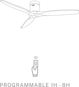 CREATE - Plafondventilator 40W silent Ø132 cm - Met Afstandsbediening - 6 Snelheden - Timer - Zomer/Winter functie - Wit - WIND CALM — thumbnail 5