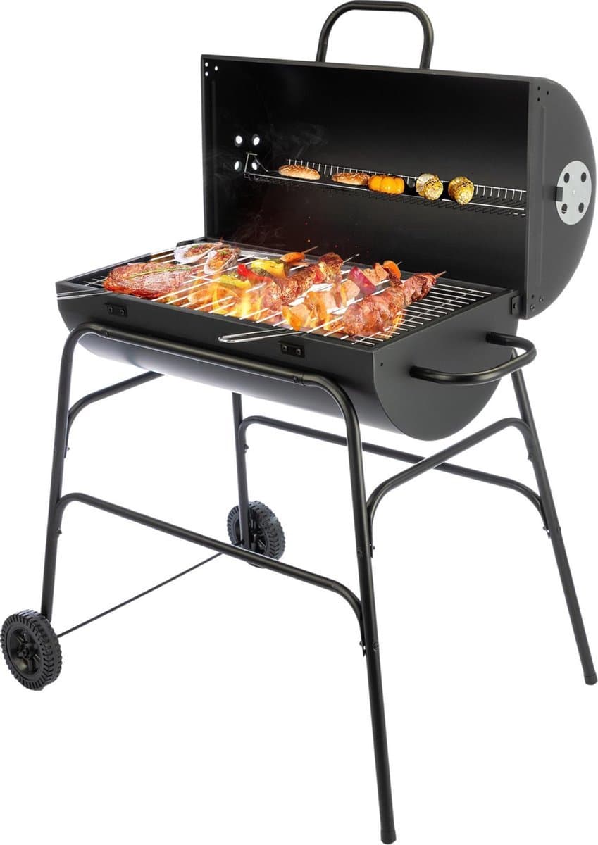 MaxxGarden Houtskoolbarbecue - Cilindervormige Barbecue - 90x90 cm - Zwart — afbeelding 1