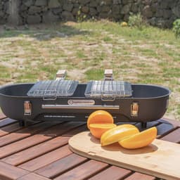 Designnest Flip Grill BBQ Gemakkelijk mee te nemen barbecue met draaibare roosters en geïntegreerde snijplank — thumbnail 5