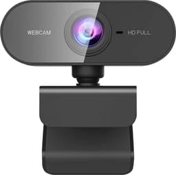 Full HD Webcam voor PC & Laptop - Ingebouwde Microfoon - Autofocus - Plug and Play - Voor Android, iOs en Windows — thumbnail 1