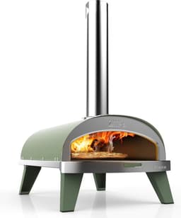 ZiiPa Pizza Oven Piana - Houtgestookt - Met Thermometer - Eucalyptus - Geschikt voor Ø 30 cm Pizza's - Roterende Pizzasteen voor Gelijkmatige Bakresultaten - Snel en Efficiënt — thumbnail 4