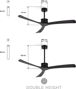 CREATE - Plafondventilator 40W silent XL Ø152 cm - Zomer/Winter Functie - 6 snelheden - Motor DC - Programmable 1-4H - WIND LARGE — thumbnail 4