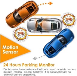 DrPhone DC11 Auto Dashcam Voor en Achter – Full HD 1080P - Nachtzicht – Bewegingsdetectie - 170 ° GROOTHOEK LENS - Zwart — thumbnail 5