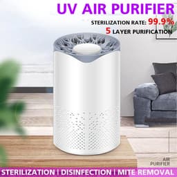 Igoods  Mini Luchtreiniger - Air Purifier - Auto Home Office Desktop USB Powered Ultraviolet Luchtreiniger Sterilisatie - Wit — thumbnail 3