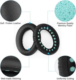 Oorkussen Reparatieset met setje Earpads - Geschikt voor Bose Koptelefoon Quietcomfort 35 / 35 II Oorkussen Set — thumbnail 5