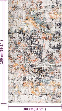 vidaXL - Buitenkleed - platgeweven - 80x150 - cm - meerkleurig — thumbnail 4