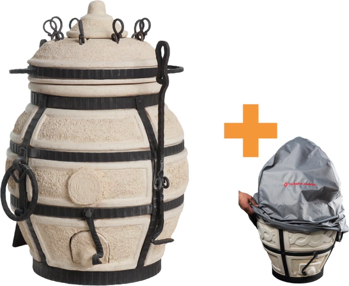 Keramische tandoor Don Sarmat - Multifunctionele Houtoven BBQ - Voor de Fijnproever! *** Met stof- en waterdichte beschermhoes — afbeelding 1
