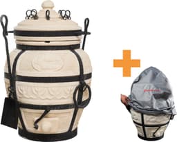 Keramische tandoor Hunter - Multifunctionele Houtoven BBQ - Voor de Fijnproever! *** Met stof- en waterdichte beschermhoes — thumbnail 1