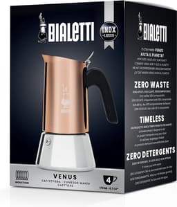 Bialetti Venus Copper Percolator 2 Kops – Espresso Maker – Koperkleurig RVS – Inductie Geschikt — thumbnail 4