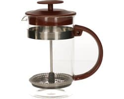 Cafetiere French Press koffiezetter bamboe - 600 ml - Koffiezetapparaat voor verse koffie - 16 x 9 x 18 cm
