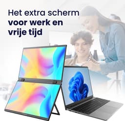 HoriVue Portable Monitor Pro 15.6 Inch - Full HD 60Hz - Extra Scherm Laptop - Draagbare Monitor - Laptop Scherm Uitbreider - Inclusief Kabels - Zwart — thumbnail 5