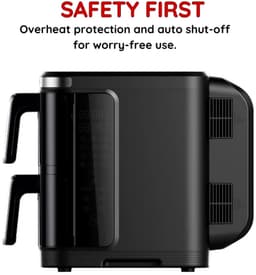 Comfy Nest CN-06177 - 2800W Airfryer - 11L - Dubbele Mand - Digitaal Opvouwbaar Zijpaneel — thumbnail 5