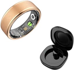 DrPhone RingSense V3 – Smart Ring - Europese ringmaat 59 - 5ATM Waterdicht – Slaapmonitor – Hartslagmeter - SpO2 + Case - Rose Goud Kleurig — thumbnail 1