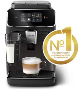 Philips 2300 Series - Espressomachine - 4 Verschillende Dranken - 4 Verschillende Dranken - LatteGo Melksysteem - 40% Stiller - AquaClean Filter - Volautomatisch - Zwart - Koffiemachine met bonen - EP2334/10 — thumbnail 2
