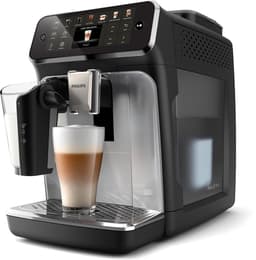 Philips 4400 Series - Espressomachine - 12 Warme & Koude Dranken - LatteGo Melksysteem - 40% Stiller - QuickStart - AquaClean Filter - Volautomatisch - Zwart & Zilver - Koffiemachine met bonen - EP4446/70 — thumbnail 1