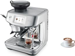 SAGE Barista Espressomachine+ ontkalker- Volautomatische Koffiemachine met Touchscreen, Melkopschuimer en Koffie-instellingen – Geborsteld RVS Grijs – Espresso, Cappuccino en Latte Macchiato- koffie zet apparaat- koffiezetapparaat- — thumbnail 3