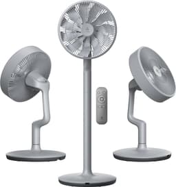 AirKing Statiefventilator - Extreem Stil en energiezuinige ventilator met 15 snelheden, DC Motor, Timer en Nachtmodus - In hoogte verstelbaar (60-105cm) - Horizontale + verticale oscillatie - Grijs — thumbnail 1