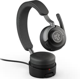JLab Epic Work Headset met Microfoon - Bluetooth Dongle - Computer Headset Voor Laptop en PC - 90 uur Batterij - USB C - 2 in 1 Charging Dock - Draadloze Koptelefoon — thumbnail 3