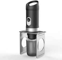 Draagbare koffiemachine - Draagbare espressomachine -Draagbaar Koffiezetapparaat-Koffie Druppelhouder-Snelle Waterverwarming - Capsules & gemalen koffie - 20 bar - Draagbare koffiemachine -Reis & camping koffiezetapparaat - zwart — thumbnail 1