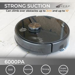 Zoef Robot robotstofzuiger Willem met accessoires set - met leegstation - met laadstation - 6000 Pa - robotstofzuiger met dweilfunctie - uitgebreide mapping - met automatische afzuigunit — thumbnail 4