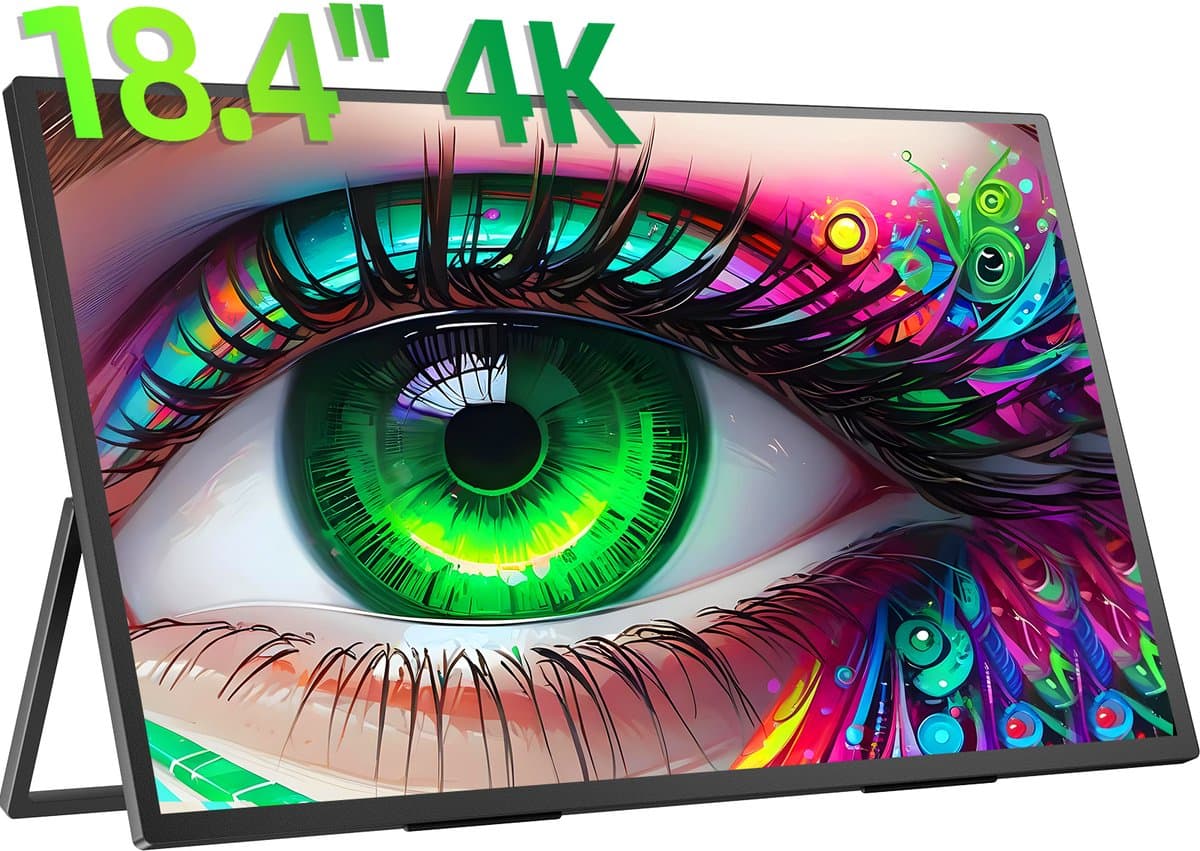 UPERFECT Portable Monitor 184T01 18" draagbaar scherm 4K 1.07B(8Bit+FRC)| 100% sRGB draagbare monitor | Aluminium Frame | Dual USB-C PD | Anti-verblindend IPS — afbeelding 1