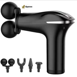 Elpatron.nl proffesionele Dubbele Massage Kop massagepistool massagegun-Massage Gun - Professioneel - Inclusief 4 Opzetstukken - Zwart - Massage Apparaat - Massage-gun - Massagegun — thumbnail 5