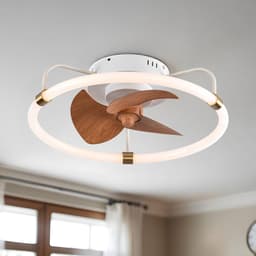 LumenXL - Plafondventilator Zefiros met geïntegreerde dimbare LEDs - bamboe — thumbnail 1