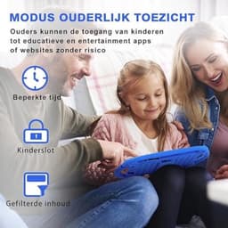 Kindertablet vanaf 3 jaar - Kindertablet 7 Inch - Android Tablet voor Kinderen - 2GB RAM 32GB ROM - WiFi, IPS-scherm - Ouderlijk Toezicht - Spellen - Educatieve Tablet voor Peuters - Blauw — thumbnail 4