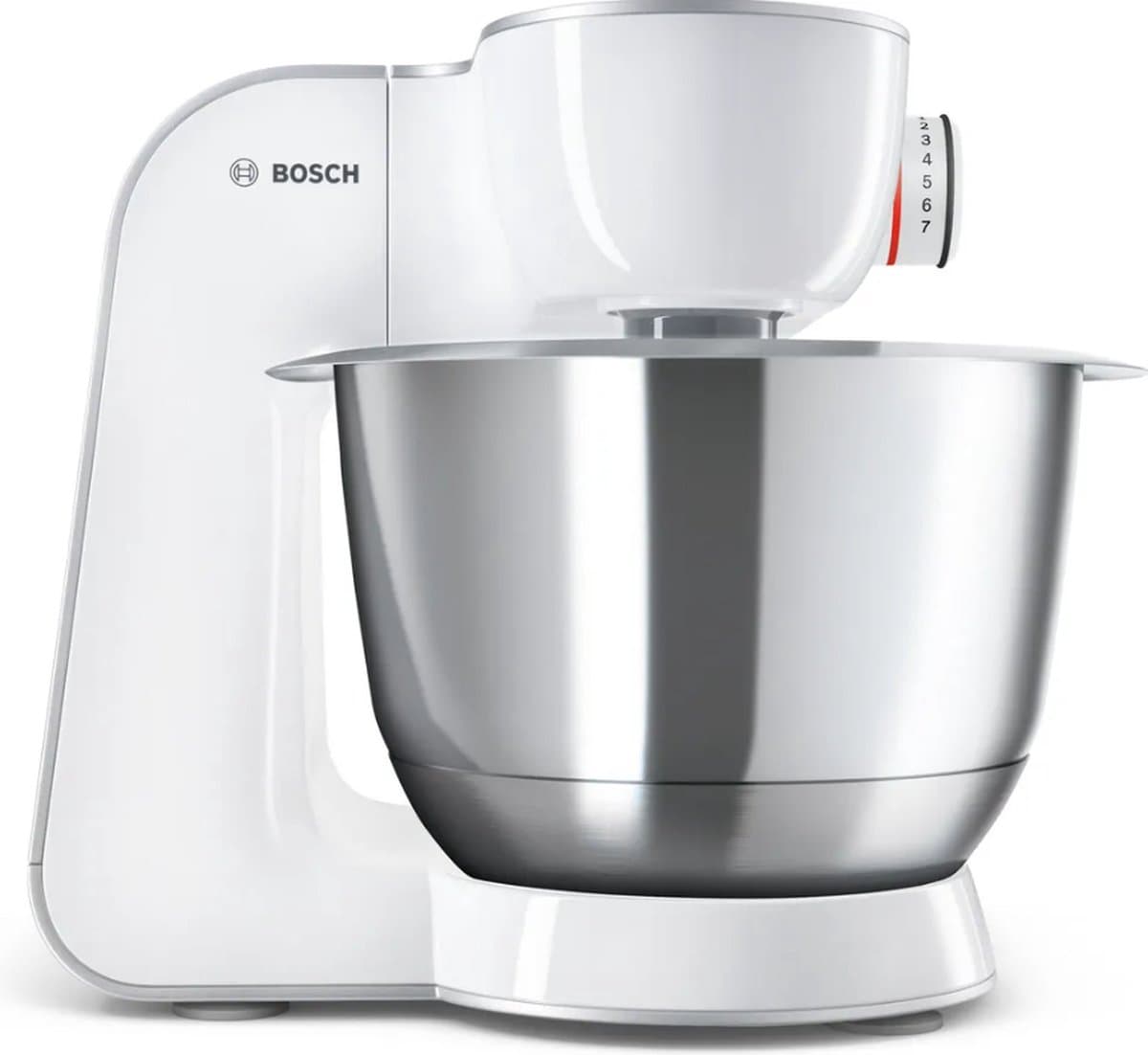 Bosch MUM5 - MUM58200 - Keukenmachine - 1000W - Keukenrobot - Keukenmixer - Mixer met Mengkom - 3.9L - Wit/Zilver — afbeelding 1