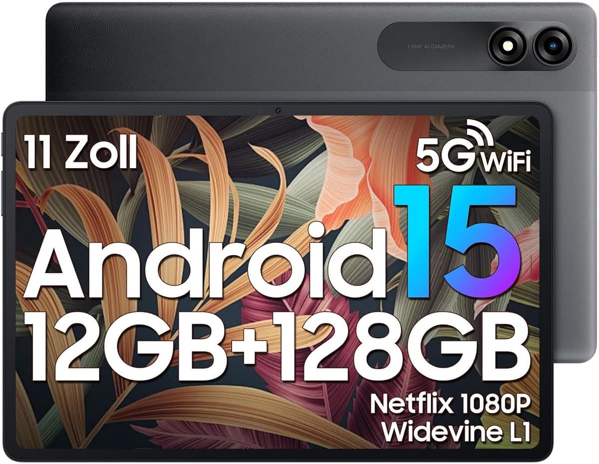 Blackview Tab 90 WiFi - Tablet - 128GB - 11 inch - Android 14 - 5G WiFi - 8200mAh - Octa core - Grijs — afbeelding 1