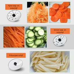 11 in 1 Food Processor - Multifunctionele Keukenmachine - Krachtig - Hakken, Snijden & Mengen - 1100W - 3 Snelheden - Gebruiksvriendelijk - Grijs — thumbnail 5
