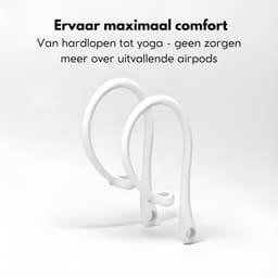 Yonico - Sport Hooks Pro - Wit - Geschikt voor Apple Airpods Pro 1/2 & Airpods 3/4 - Oorhaken - Siliconen sport haken - Set van 2 - Lichtgewicht - Gebruiksvriendelijk — thumbnail 3