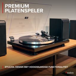 Platenspeler - Audizio Toledo premium platenspeler Bluetooth out - Stijlvol design - Zwart — thumbnail 2