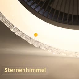 NETTLIFE Plafondventilator met verlichting - wit - 48.5CM - Rond - met afstandsbediening - LED 38W - metaal en kristal - CCT dimbaar - woonkamer ventilator - Timing plafondlamp - slaapkamer | eetkamer — thumbnail 3
