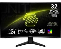 MSI MAG 32CQ6F - WQHD Curved Gaming Monitor - 180hz - 32 inch