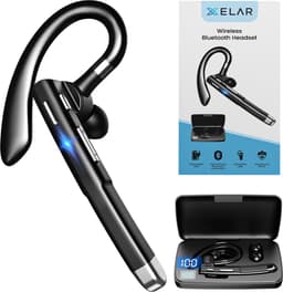 Draadloze Headset met Oplaadcase - Bluetooth 5.0 oortjes - Handsfree bellen - Oordopjes - Waterproof - 24 uur bellen - Noice Cancelling Microfoon - Zwart — thumbnail 1